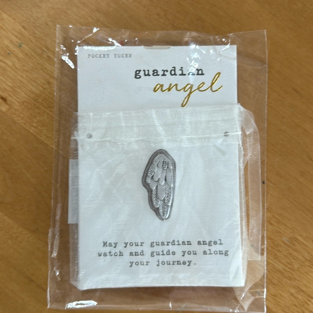 DEMDACO Guardian Angel Pocket Stone Token with Organza Gift Bag Brand New NWT 👼